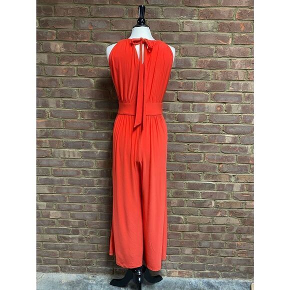 Versona Coral Sleeveless Crop Wide-Leg Jumpsuit Size 6 NWT - Picture 4 of 7